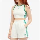 Adidas Women's Terry Cropped Tank Top in Off White