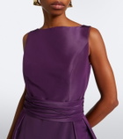 Carolina Herrera Pleated silk taffeta gown
