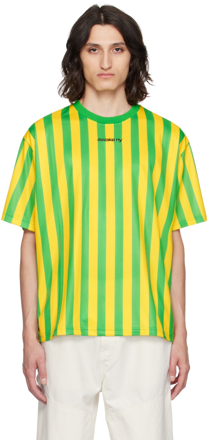 Photo: Awake NY Yellow & Green Print T-Shirt