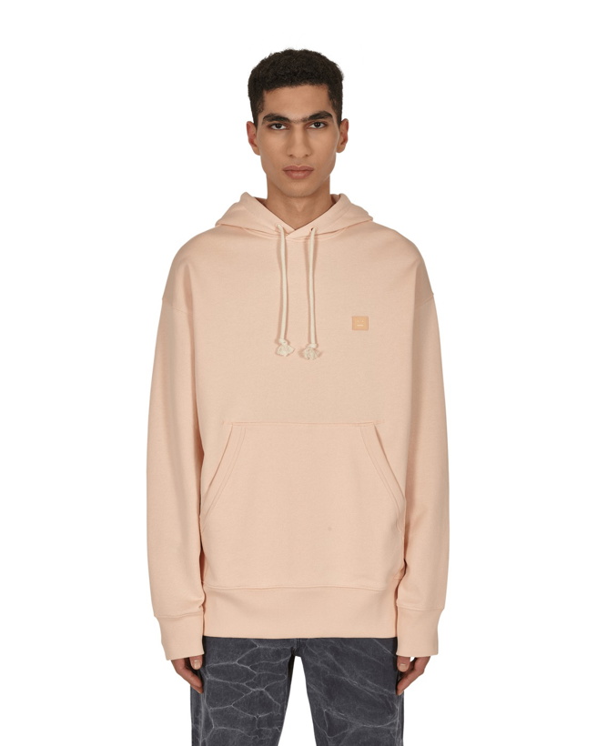 Photo: Acne Studios Face Hooded Sweatshirt Powder