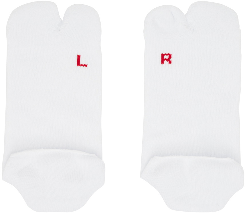 tao White Jacquard Socks