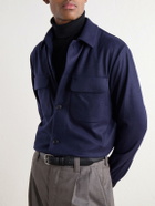 Slowear - Incotex Cashmere-Felt Overshirt - Blue