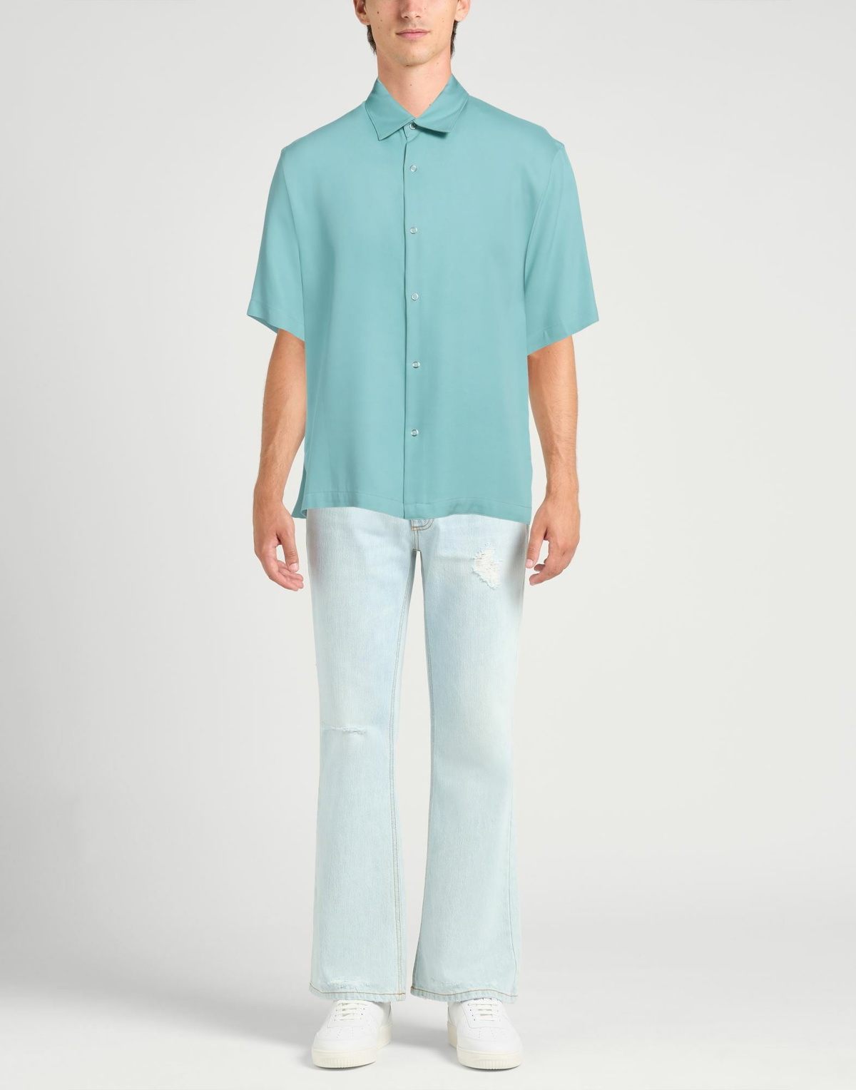 Sandro Mens Shirt Turquoise