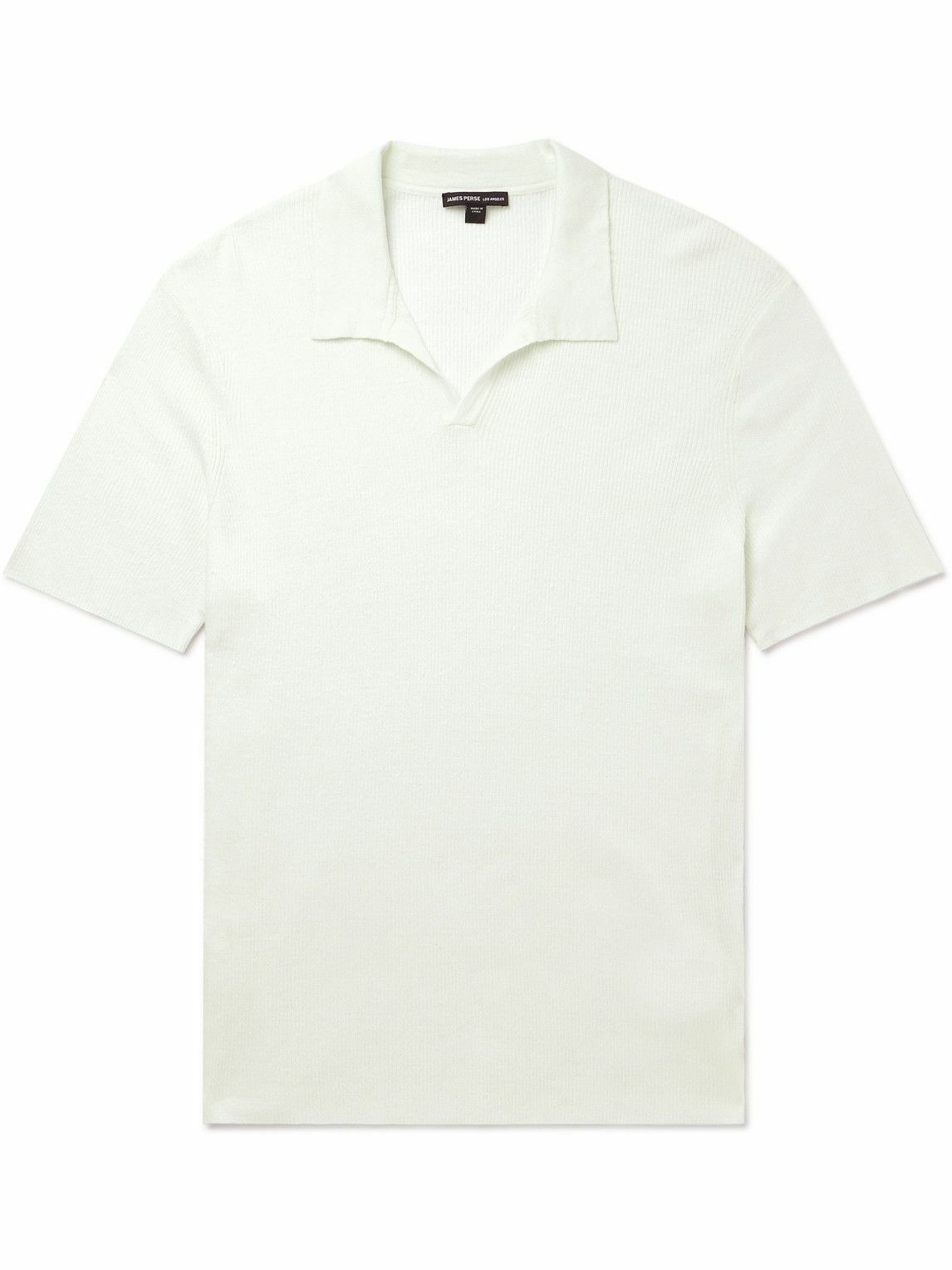 James Perse - Ribbed Linen-Blend Polo Shirt - Green James Perse