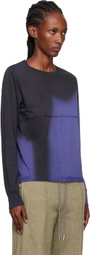 Eckhaus Latta Navy Lapped Long Sleeve T-shirt