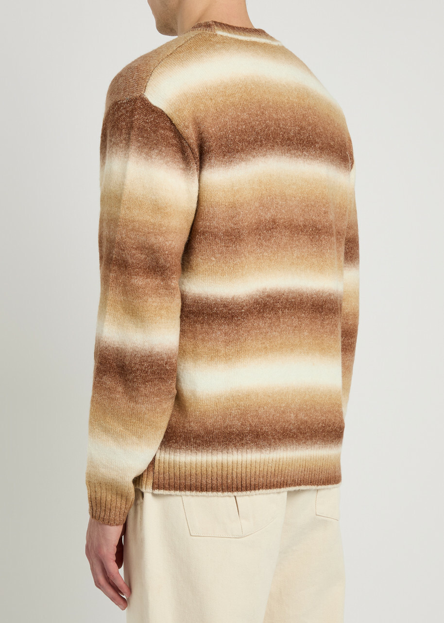Les Deux Boston Gradient Fine-knit Cardigan Brown