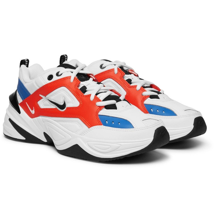 Photo: Nike - M2K Tekno Leather, Nylon and Mesh Sneakers - Men - White