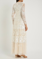 Needle & Thread Aurora Sequin-embellished Gown Cream