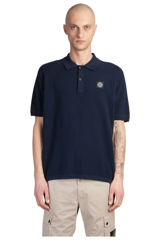 Photo: Stone Island Polo In Blue Cotton
