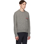 Thom Browne Grey Relaxed-Fit Pullover Sweater