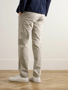 Sunspel - Straight-Leg Garment-Dyed Cotton-Blend Twill Chinos - Neutrals