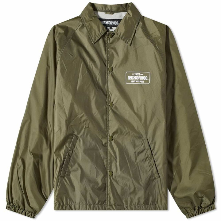 Photo: Neighborhood Men's Windbreaker Logo Jacket in Olive Drab