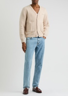 Percival White Glove Logo Knitted Cardigan Ecru