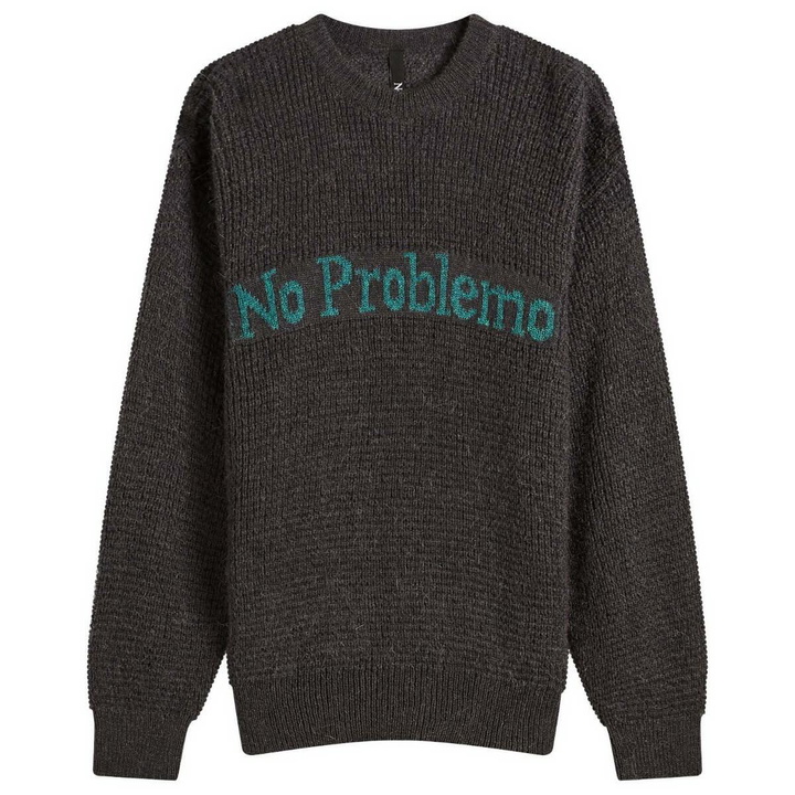 Photo: No Problemo Men's Waffle Knit Jumper in Charcoal