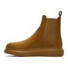 Alexander McQueen Beige Suede Chelsea Boots