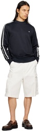 AMI Alexandre Mattiussi Navy Striped Sweatshirt