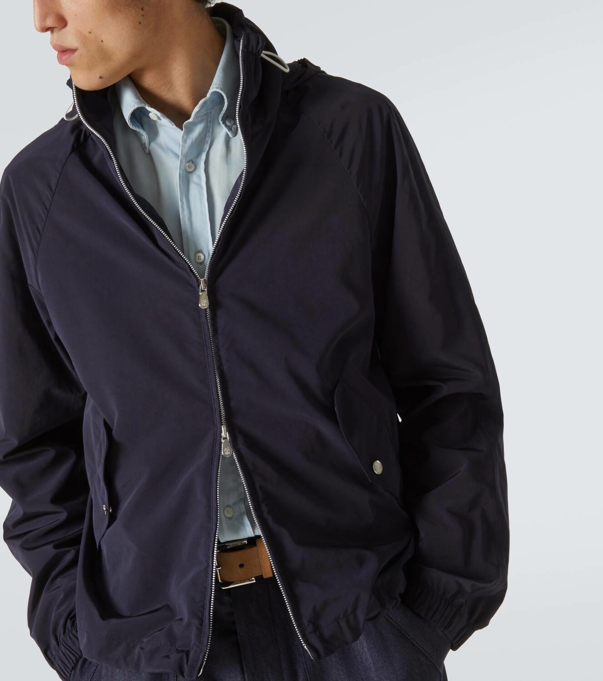 Brunello Cucinelli MPTC8BJ310C101 関税送料込 Brunello Cucinelli high-neck zip-up Sweater | Blue | FARFETCH