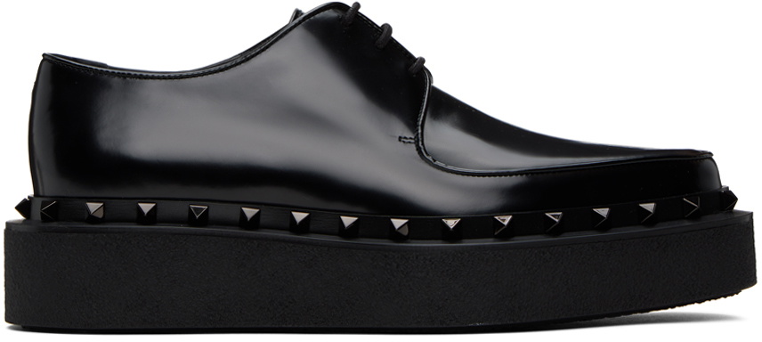 Valentino Garavani Black Rockstud M-Way Derbys