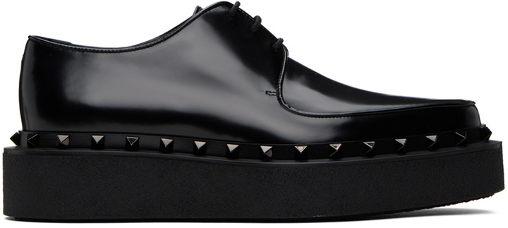 Photo: Valentino Garavani Black Rockstud M-Way Derbys