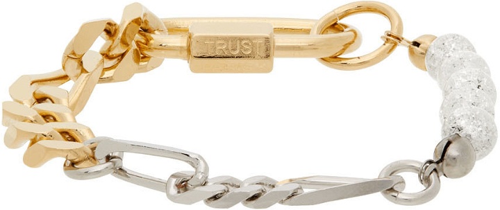 Photo: IN GOLD WE TRUST PARIS SSENSE Exclusive Bold & Thin Figaro Chain Bracelet