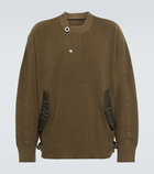 Sacai - Ribbed-knit cotton-blend sweater