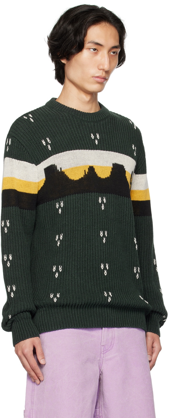 PHIPPS Green Intarsia Sweater