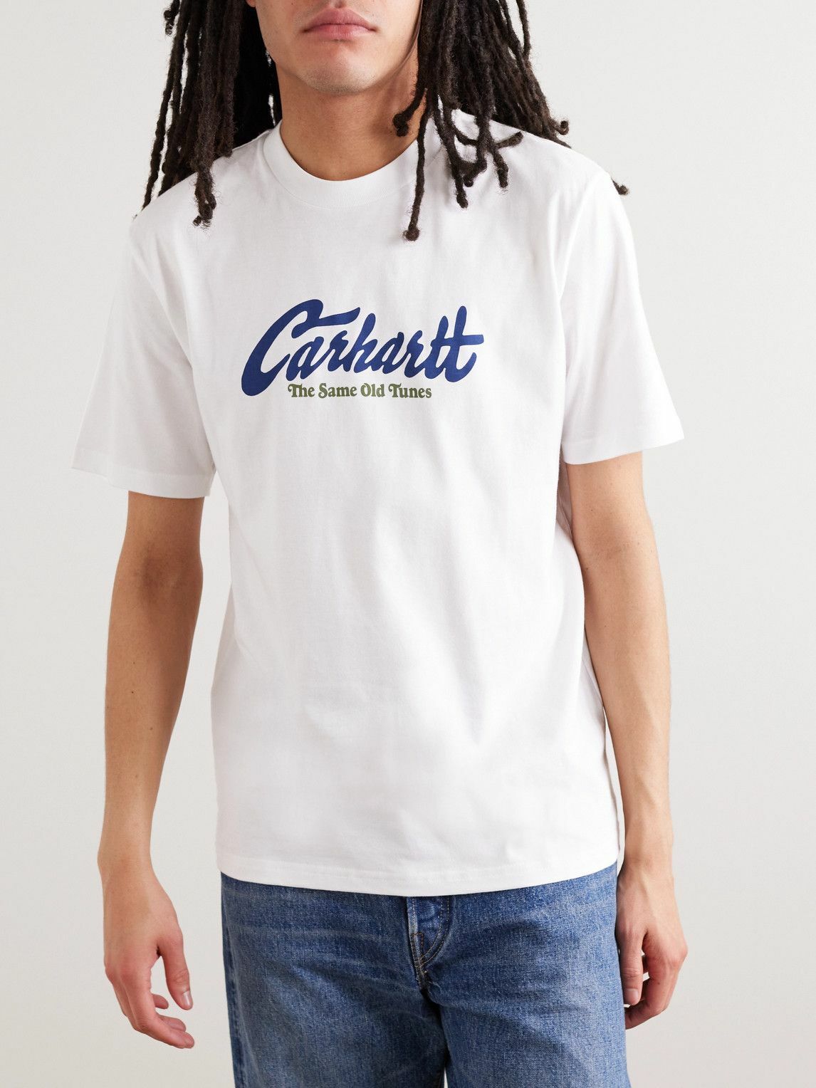 Carhartt WIP - Old Tunes Printed Cotton-Jersey T-Shirt - White