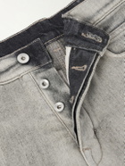 Rick Owens - Bolan Straight-Leg Frayed Denim Shorts - Gray