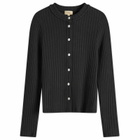 DONNI. Women's Sweater Rib Cardigan in Jet