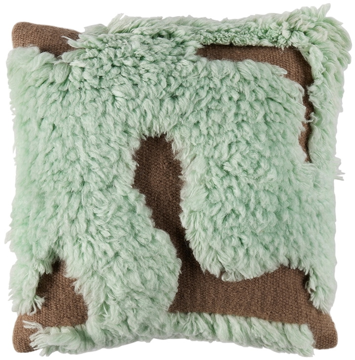 Photo: Mush Studios SSENSE Exclusive Brown & Blue 'The Wooly' Cushion