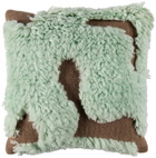 Mush Studios SSENSE Exclusive Brown & Blue 'The Wooly' Cushion
