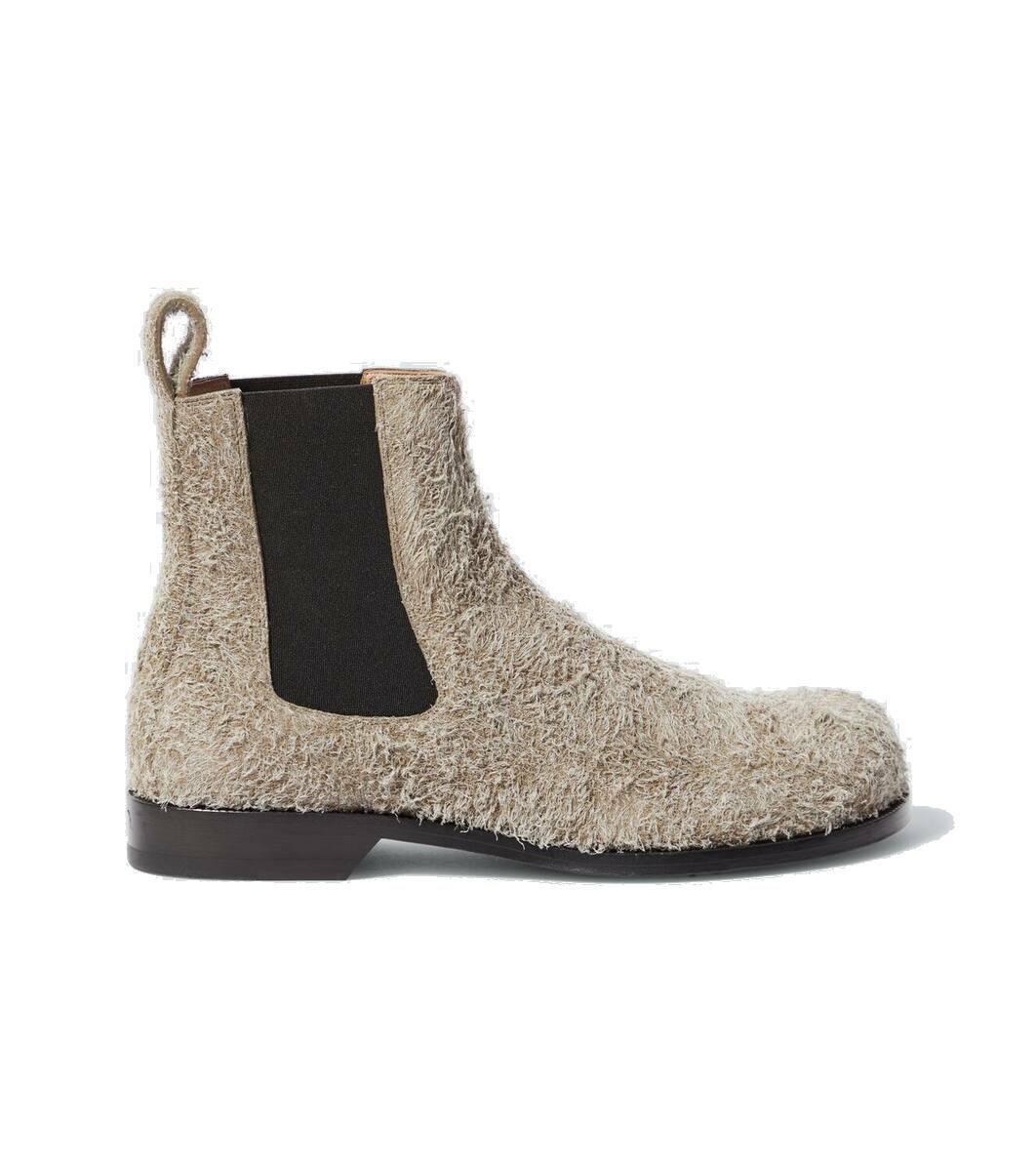 Loewe - Shearling Platform Boots - Neutrals Loewe