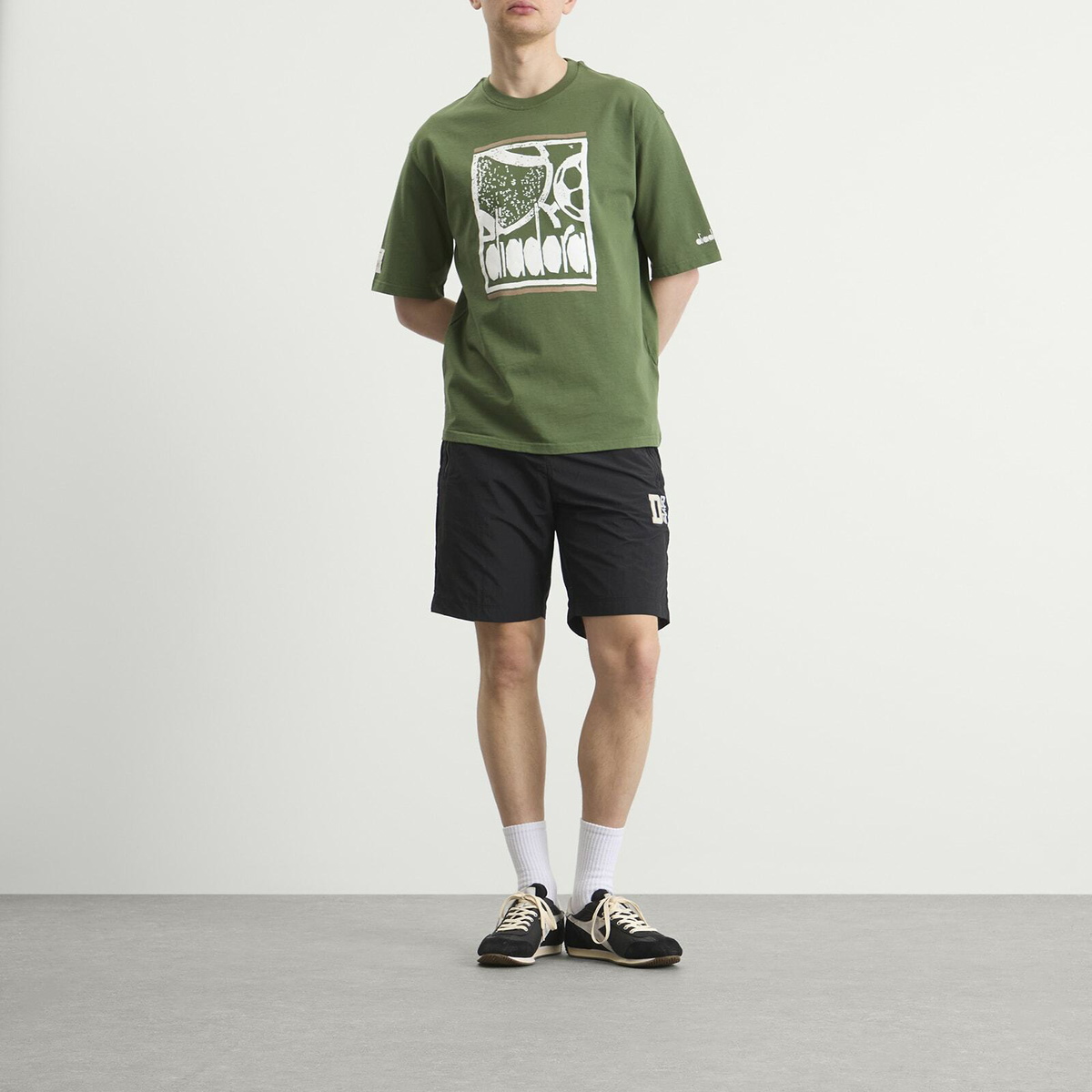 Diadora Men's Legacy T-Shirt in Green Botanic