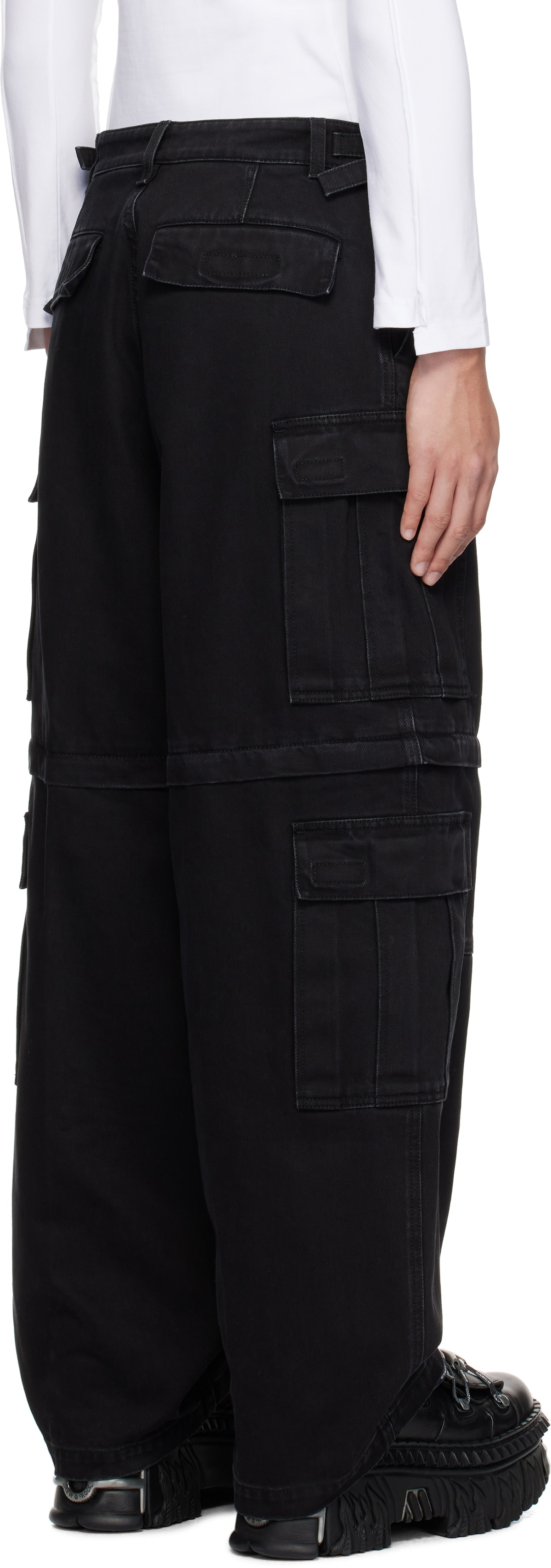 VETEMENTS Black Paneled Cargo Pants