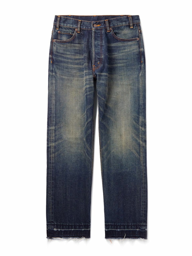 Photo: CELINE - Wesley Straight-Leg Distressed Jeans - Blue