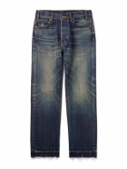 CELINE - Wesley Straight-Leg Distressed Jeans - Blue