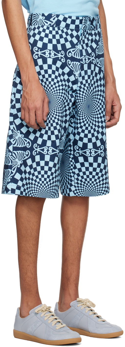 BLUEMARBLE Blue Folk Checkerboard Shorts
