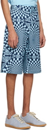 BLUEMARBLE Blue Folk Checkerboard Shorts