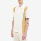 Fred Perry Men's Towelling Panel Polo Shirt in Ecru