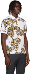 Versace Jeans Couture White Garland Polo Shirt