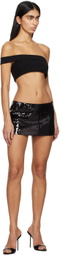 Mônot Black Paillette Miniskirt