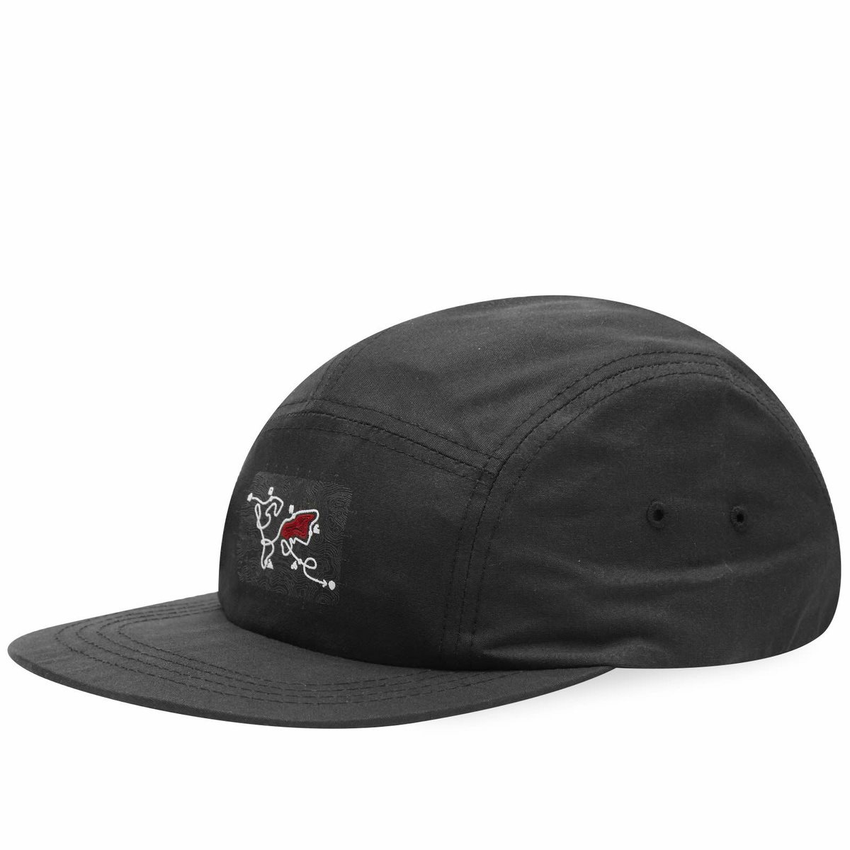 Anglan Men's Geometric Logo Camp Cap in Black Anglan