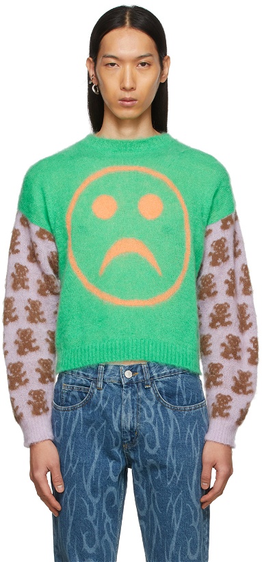 Photo: Ashley Williams Green Sad Teddies Sweater