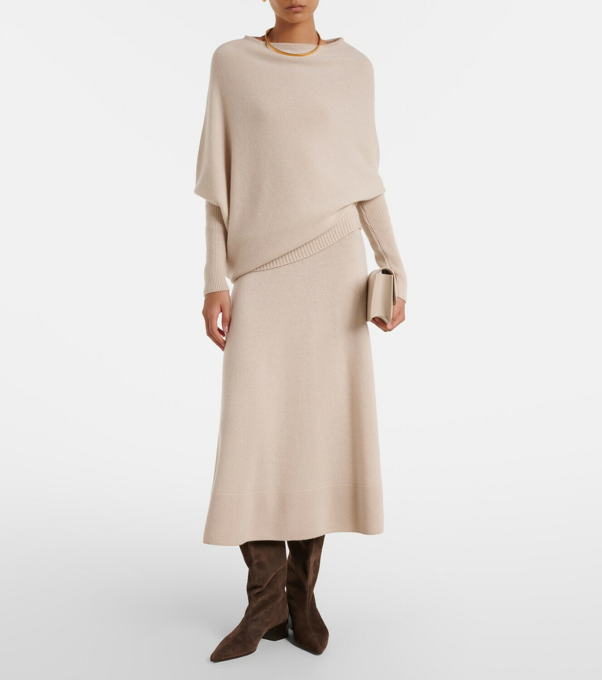 Agnona Cashmere midi skirt