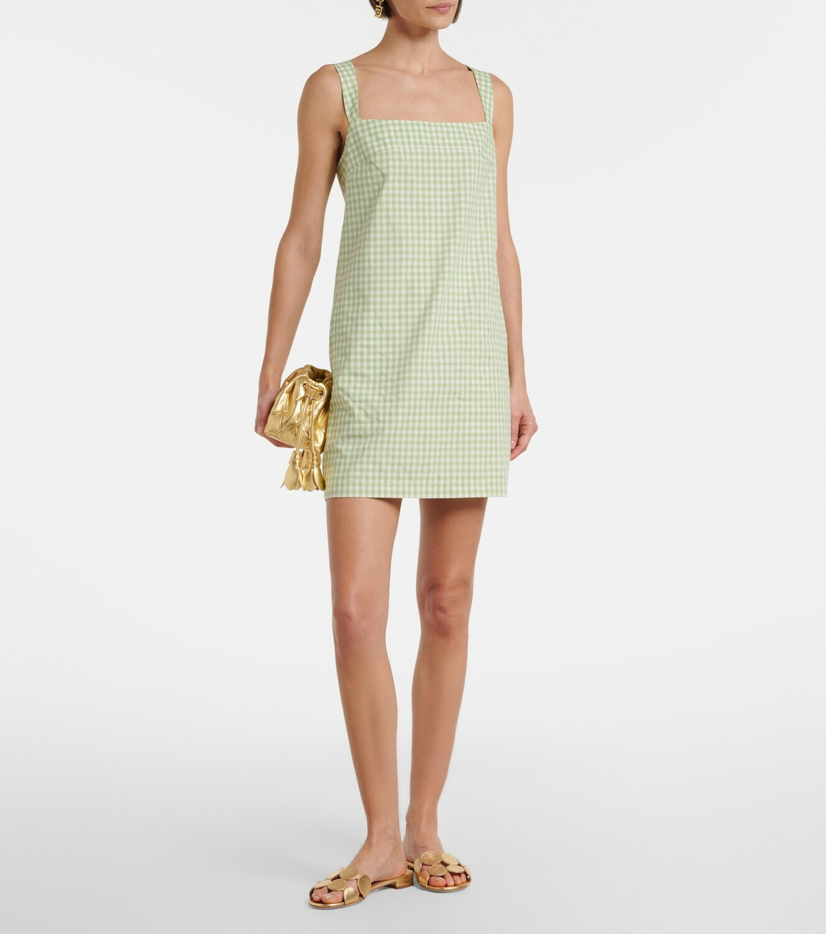 Simkhai Sloan gingham cotton-blend minidress