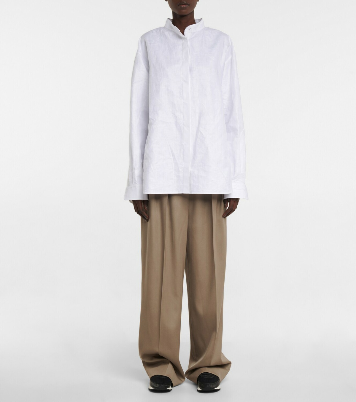 The Row - Amonia linen shirt with detachable scarf The Row