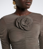 Magda Butrym Floral-appliqué ruched top