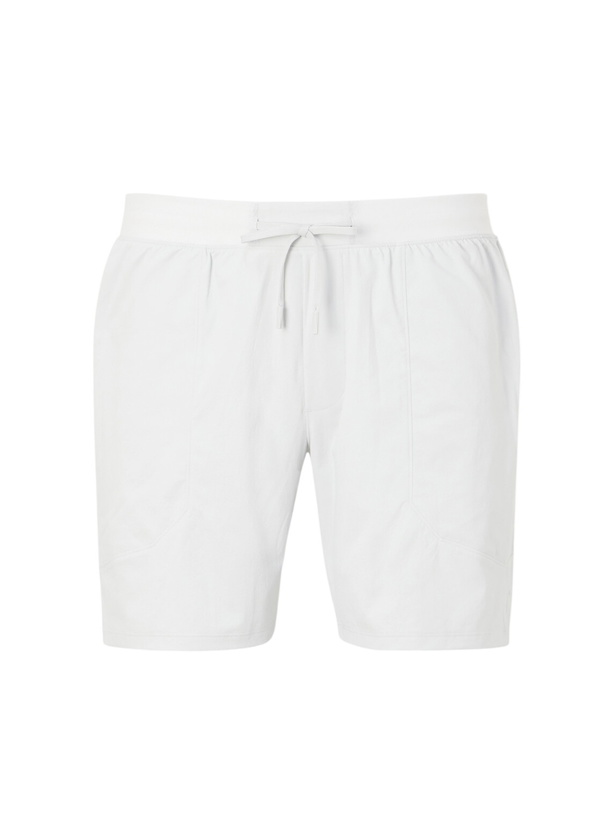 Photo: Lululemon - License to Train Straight-Leg Layered 7" Stretch Recycled-Shell and Jersey Drawstring Shorts - Gray