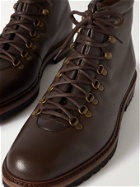 Manolo Blahnik - Calaurio Full-Grain Leather Lace-Up Boots - Brown
