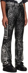 Who Decides War Black 'The Garden Glass Thorned' Leather Pants
